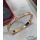 V gold plated with 1.0 micro gold 3 colors available Only the high level of craftsmanship version Cartier wide version of the full star II CNC hand-set diamond bracelet, each stone on the bracelet is set by hand refracti