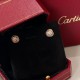 Cartier Cartier tri-color solitaire   earrings   Trinity de cartier collection High-end customization Advanced color separation plating craft exquisite top s925 sterling silver material does not fade and not allergic to 