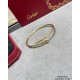 V gold plated 1.0 imitation gold Size 16.17. CNC pair plate Cartier fine plate glossy hollow tube studded bracelet, three colors complete