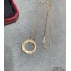 V gold plating 1.0 imitation gold CNC high version Cartier LOVE three diamonds big cake necklace   real shot   high-end customized    look at the chain plate to see the engraving, and then look at the workmanship origina