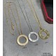 V gold plating 1.0 imitation gold CNC high version Cartier LOVE three diamonds big cake necklace   real shot   high-end customized    look at the chain plate to see the engraving, and then look at the workmanship origina