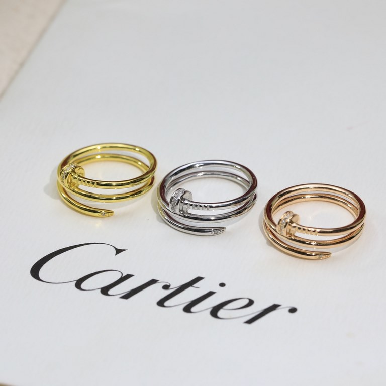 Generation level   [925 Cartier Cartier nails new double glossy ring   Cartier classic masterpiece, enduring  Legendary classics, has always been popular without much to say  Look at the workmanship to see the details to