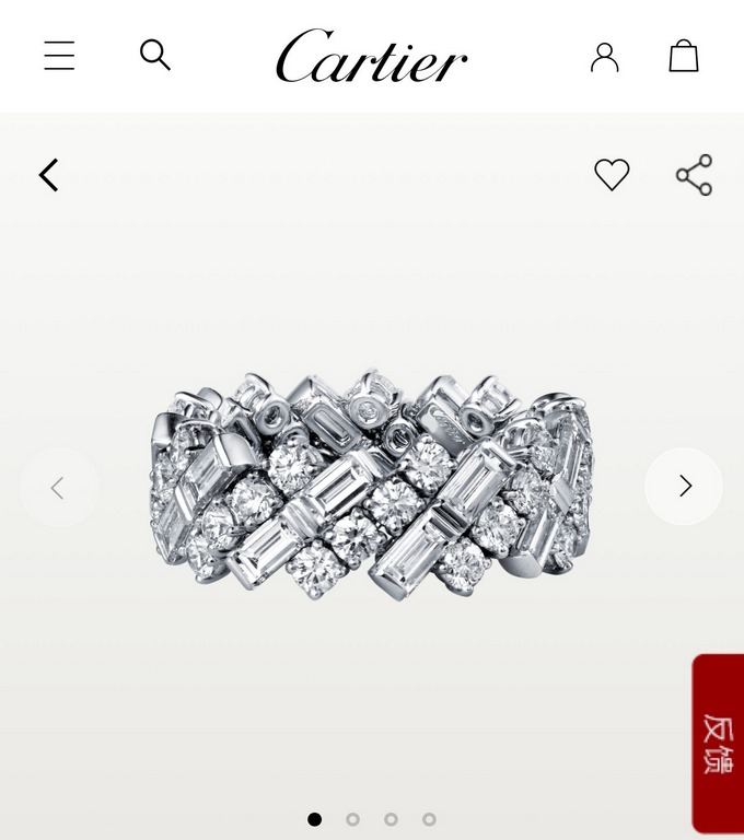 Cartier New Chic three rows of diamonds Square Diamond Ring Drill can enhance the overall sense of collocation, inadvertently a turn back, the light refracts the fire of the diamond, simply the whole person is noble. Thi