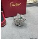 V gold plated mimic gold code 678. cartier skeletonized leopard ring   super dominant leopard ring! Men's and women's universal, electroplated 18K mimi gold plus each product teacher master carved carefully to present th