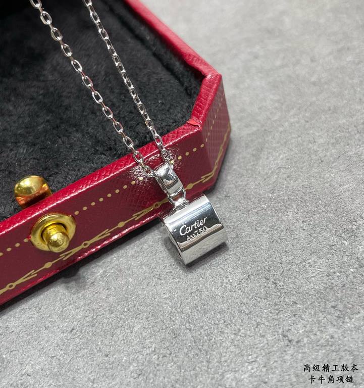 9 2  5  Exquisite thick Cartier bullhorn necklace [K gold technology] Cartier A jewelry that expresses the spirit of freedom, witnessing the legendary love of the unswerving, witnessing the intimacy of lovers, love witho