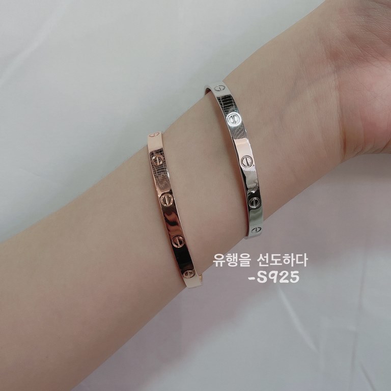 Cartier   open bracelet       classic model of LOVE S9 2  5  silver crafted either white gold rose gold are super awesome   super versatile