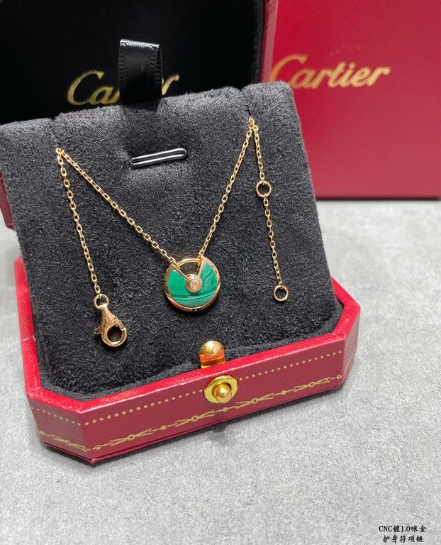 V gold plated 1.0 micron gold . Cartier CNC amulet necklace, Amulette de Cartier jewelry, the most customized one in real gold! With a variety of different guardian stones to convey strong emotions, it is like an amulet,