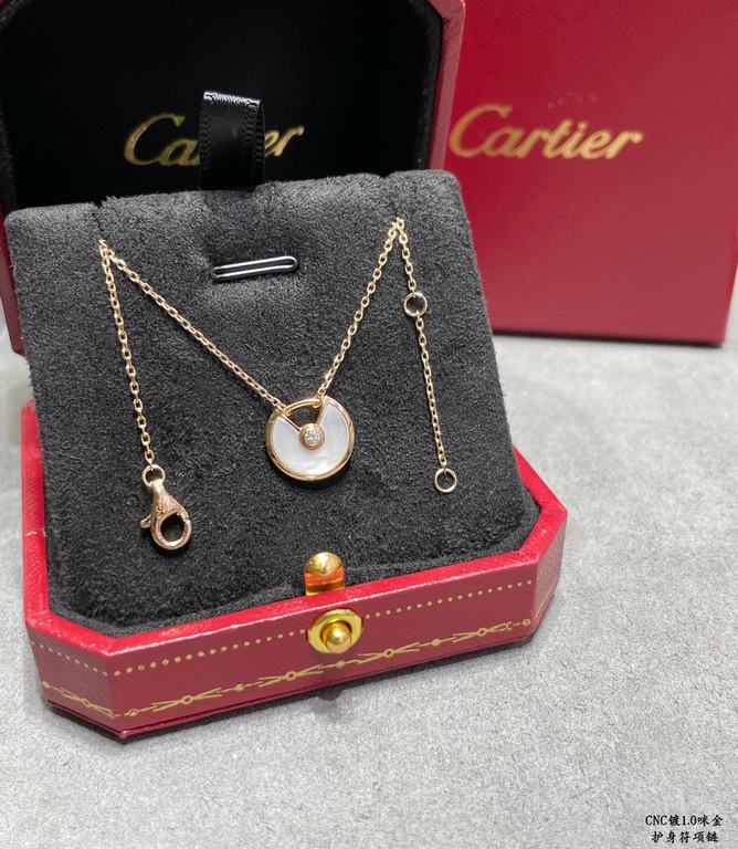 V gold plated 1.0 micron gold . Cartier CNC amulet necklace, Amulette de Cartier jewelry, the most customized one in real gold! With a variety of different guardian stones to convey strong emotions, it is like an amulet,