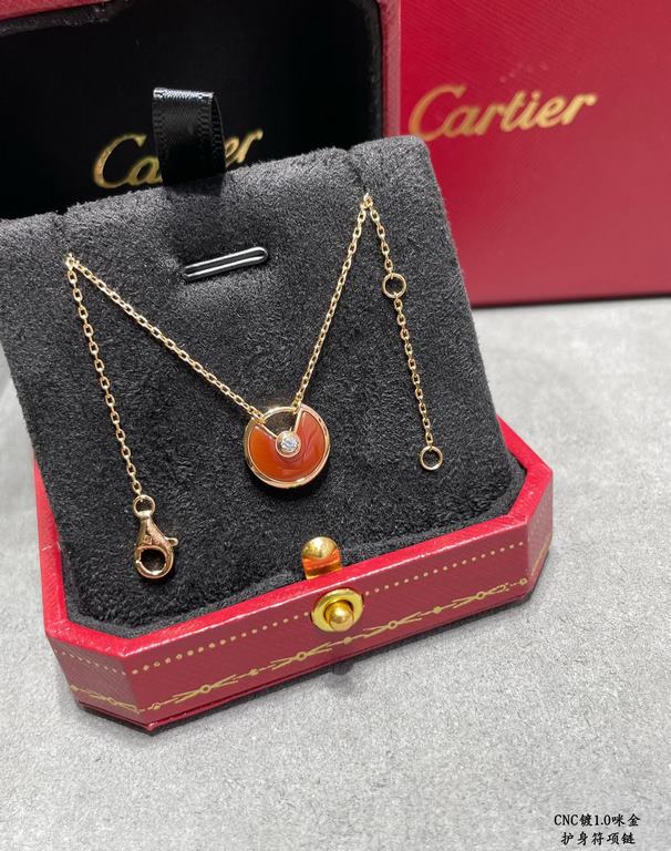 V gold plated 1.0 micron gold . Cartier CNC amulet necklace, Amulette de Cartier jewelry, the most customized one in real gold! With a variety of different guardian stones to convey strong emotions, it is like an amulet,