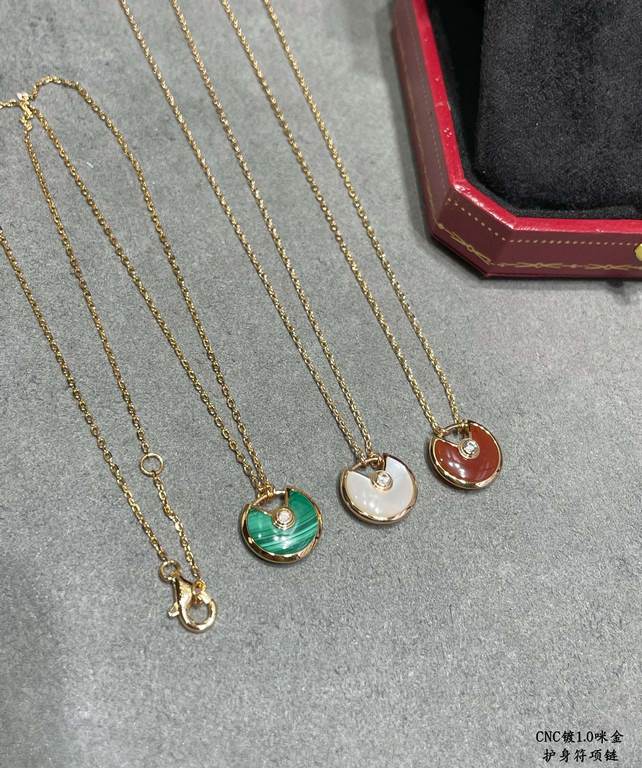 V gold plated 1.0 micron gold . Cartier CNC amulet necklace, Amulette de Cartier jewelry, the most customized one in real gold! With a variety of different guardian stones to convey strong emotions, it is like an amulet,