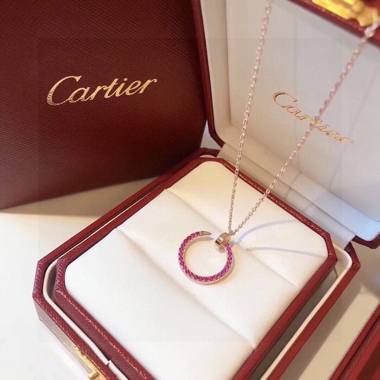 Cartier Juste un Clou turns nails into jewels The necklace is a simple expression of the maverick modern girl temperament, and the rose diamonds set at the head of the nails add a touch of glamour to this very personal p