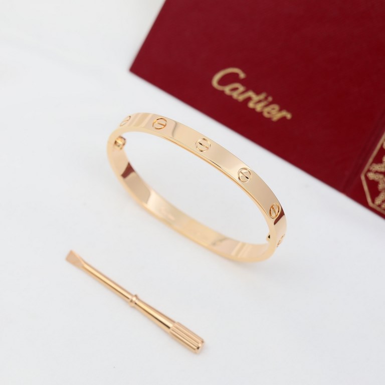 CNC version   Cartier classic diamond-free love bracelet, years of word-of-mouth models. The use of sub-gold material plating 18K gold thick gold does not fade Original CNC machine cutting process! Special promise the de