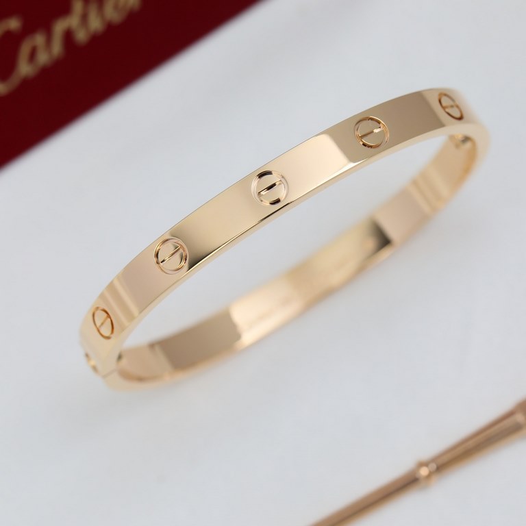 CNC version   Cartier classic diamond-free love bracelet, years of word-of-mouth models. The use of sub-gold material plating 18K gold thick gold does not fade Original CNC machine cutting process! Special promise the de