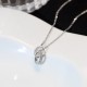 Diamond-set double ring necklace in 925 silverThe classic Cartier Love thousand hammers immortalizedSimple atmospheric screw cap design, the entire series is suitable for unisex, this thin men's belt is not too short and