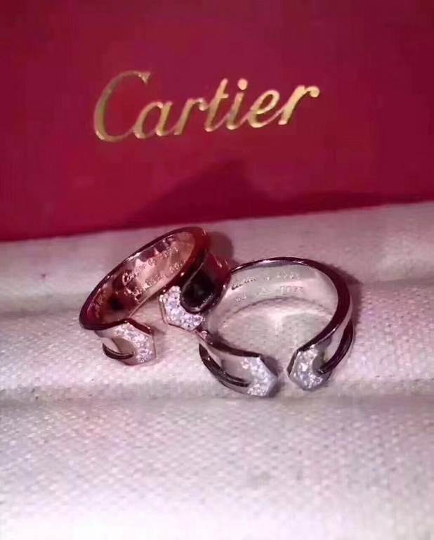 No. JZ-117   Explosive   Explosive Classic Cartier Double Arrow Open End Ring     Cartier Cartier LOVE Love of a Lifetime Couple's  Ring  S925 Silver Plated 18K Gold Original 11 Reproduction   Perfectly Made . Rose Gold 