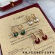 V gold plated imitation gold Cartier natural malachite amulet earrings, Amulette de Cartier jewelry, the most customized one in real gold! With a variety of different guardian stones to convey strong emotions, it is like