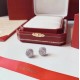 Cartier Cartier Spin Series four claw earrings   Original logo wordmark Classic luxury High-end customized 925 sterling silver gold-plated!bling bling High-carbon diamonds shock you understand   stars with the same model