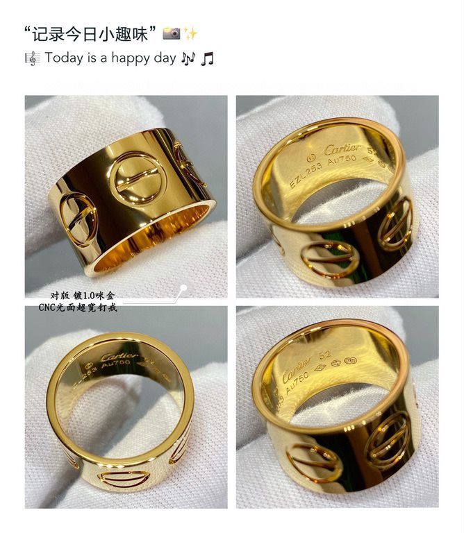 V gold material yardage 6789, Cartier CNC glossy extra wide LOVE nail ring   counter Cartier China line exclusive debut of the main push popping models Good delicate said girl's welfare ah ~