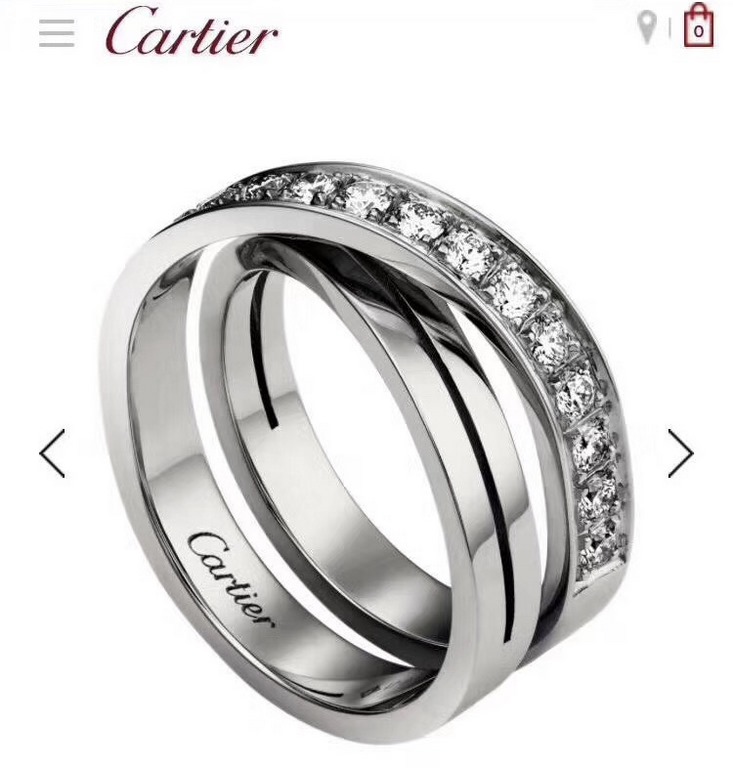 Flame All celebrities and fashionistas the same Cartier Cartier Etincelle De Collection Cross Diamonds Ring 925 sterling silver imported from Germany micro-set with high carbon diamonds one to one craftsmanship original 