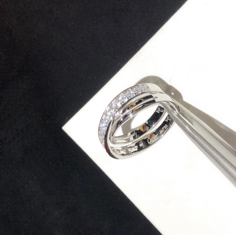 Flame All celebrities and fashionistas the same Cartier Cartier Etincelle De Collection Cross Diamonds Ring 925 sterling silver imported from Germany micro-set with high carbon diamonds one to one craftsmanship original 