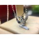 Cartier Cartier double ring necklace, top build high-end customization, the counter original version of the same, sub gold micro-set full of diamonds necklace, the master of the superb inlay work, the original logo origi