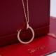 Cartier Cartier Explosive Nail Necklace  S925 silver Counter high quality quality can not be said simply beautiful   white gold rose gold two colors to choose from   fashionable classic never out of date