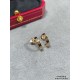 V gold Cartier Cartier CNC narrow glossy LOVE earrings Classic with flying saucer   earplugs [purchasing level]   classic Cartier love series calendered screw print the most classic models do not need to be introduced Ge