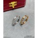 V gold plated with micronized gold Size 5678 Cartier CNC narrow two rows of diamonds full star ring   Each stone on the ring is hand-set Refractive refractive index is visible to the naked eye   V gold material plated wi