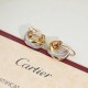 V Gold Material Split Color Plating Cartier Triple Hoop Earrings with Diamonds   Another classic, perfect interpretation of symmetrical aesthetics Elegant and generous. High wearing comfort It is also not easy to hook up