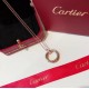 Cartier Cartier Trinity Collection Tricolor gold three rings necklace classic durable match Selected Germany imported s925 sterling silver material plating ultra-thick gold authentic consistent rose gold super versatile 