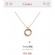 Cartier Cartier Trinity Collection Tricolor gold three rings necklace classic durable match Selected Germany imported s925 sterling silver material plating ultra-thick gold authentic consistent rose gold super versatile 