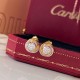 Cartier Cartier tri-color solitaire   earrings   Trinity de cartier collection High-end customization Advanced color separation plating craft exquisite top s925 sterling silver material does not fade and not allergic to 