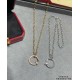 V gold plated 1.0 micron gold CNC pair version. Your husband (Yi Yi Qianxi) same Cartier thick chain full of diamonds nail necklace White gold, rose gold .