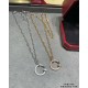 V gold plated 1.0 micron gold CNC pair version. Your husband (Yi Yi Qianxi) same Cartier thick chain full of diamonds nail necklace White gold, rose gold .