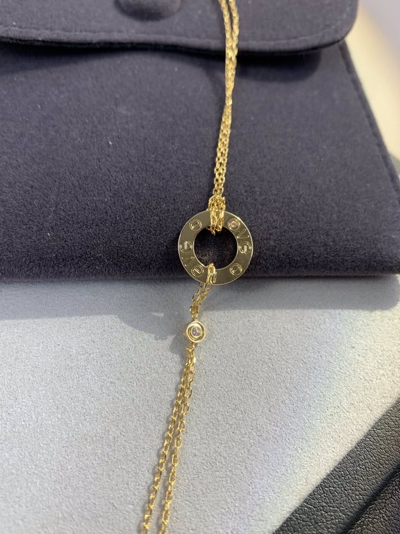 CNC pair version  v gold plated imitation gold Cartier classic LOVE double-sided round cake bracelet   real shot [color] [color]   high-end customization    look at the chain plate to see the engraving, and then look at 