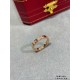 V gold material Narrow version. Size 5678 in rose gold. Cartier CNC Narrow English Ring   One of the most popular rings     Timeless classic Very hot in recent years High-end High-carbon diamonds in micro-setting materia