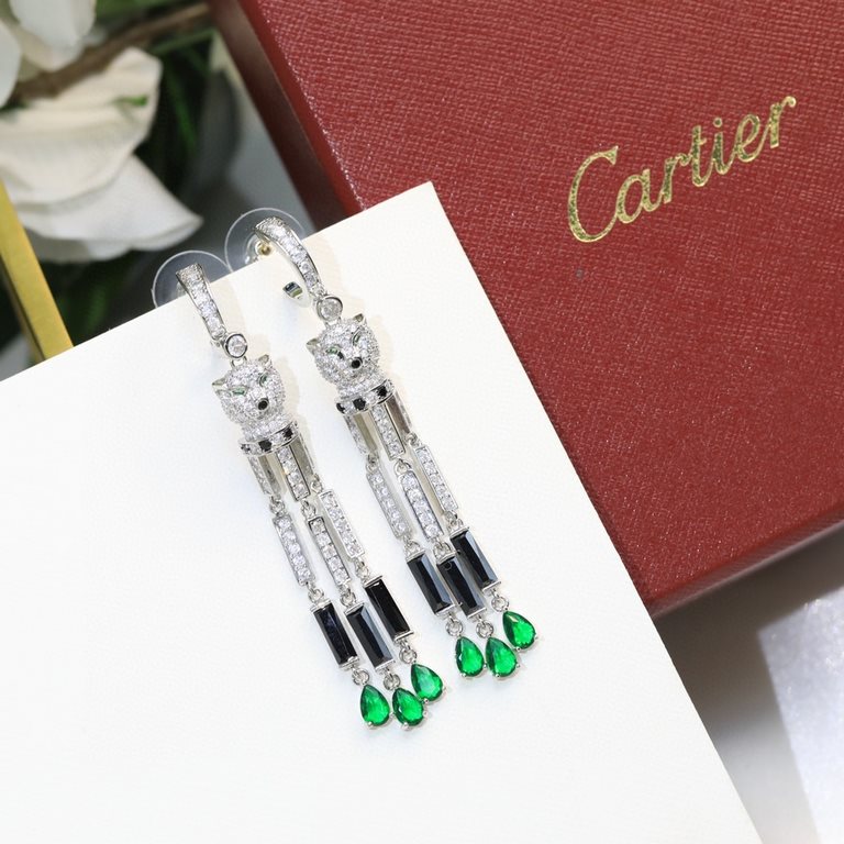 Star hot push models    Cartier Cartier Collection Jewelry sexy stereo SOLEIL fashion color diamond diamond tassel leopard earrings earrings shipping   star with the same paragraph, beautiful beautiful extremely   star c