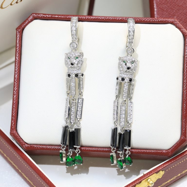 Star hot push models    Cartier Cartier Collection Jewelry sexy stereo SOLEIL fashion color diamond diamond tassel leopard earrings earrings shipping   star with the same paragraph, beautiful beautiful extremely   star c