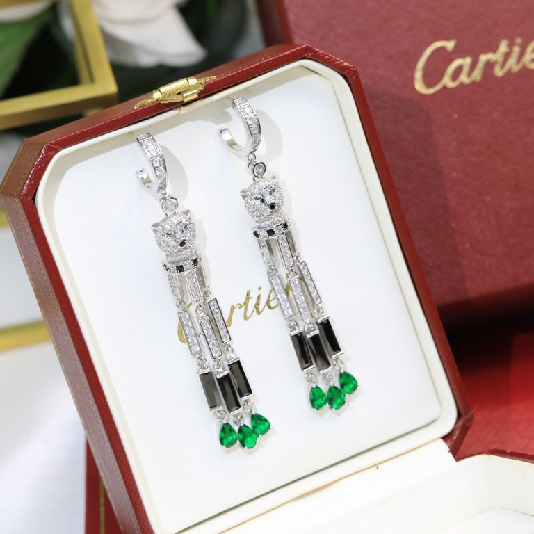 Star hot push models    Cartier Cartier Collection Jewelry sexy stereo SOLEIL fashion color diamond diamond tassel leopard earrings earrings shipping   star with the same paragraph, beautiful beautiful extremely   star c