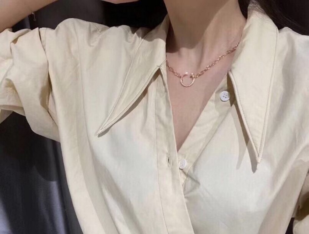 Latest Goddess Jiang Shuying same Cartier Cartier new nails thick chain necklace skeleton chain original consistent proportion of the same models of the stars crafted to perfection Germany imported s925 sterling silver m