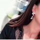 sold crazy star hot push models   Cartier Cartier Series Jewelry sexy stereo SOLEIL fashion full of diamonds spotted leopard circle onyx tassel crystal diamond earrings earrings shipped    stars with the same paragraph, 