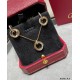 V gold material Cartier small three ring with diamond earrings, another classic, ring set Perfect interpretation of symmetrical aesthetics Elegant and generous. Wear comfort is high It is not easy to hook to the items! R