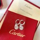 Cartier   Water drop earrings earrings one to one to create a sterling silver needle U.S. goods   main stone water drop senior simulation diamonds is the perfect interpretation of the classic and fashion, with a strong a