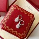 Cartier   Water drop earrings earrings one to one to create a sterling silver needle U.S. goods   main stone water drop senior simulation diamonds is the perfect interpretation of the classic and fashion, with a strong a