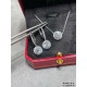 Cartier large round diamond earrings, exquisite   From cutting the main stone to plating to the finished product Very time-consuming. Imported high-carbon diamonds to do the main stone small diamond ring embracing inlays