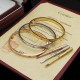 Six generations of bracelets Cartier Cartier official website latest release Fire narrow version of the LOVE screwdriver bracelet Imported material plating 18k rose goldwhite gold Gold High-end customized screw bracelet 