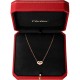 [Seiko version] Cartier necklace Cartier latest heart necklace   electroplating 18k gold process counter version of a one-to-one quality   inlaid with imported simulation diamonds color separation plating with the heart 