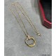 V gold material Cartier three rings necklace, another classic, ring set Perfect interpretation of symmetrical aesthetics Elegant and generous. Wear comfort is high It is not easy to hook to the items! Genuine gold textur