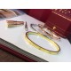 Cartier Cartier official website latest release    fire narrow version of the LOVE bracelet   imported gold plating 18k rose gold  white gold high-end customized without diamonds paragraph screws bracelet       top craft