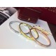 Cartier Cartier official website latest release    fire narrow version of the LOVE bracelet   imported gold plating 18k rose gold  white gold high-end customized without diamonds paragraph screws bracelet       top craft